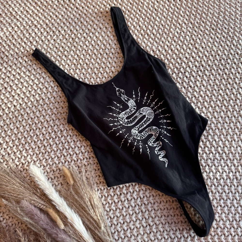Snake boho design bodysuit